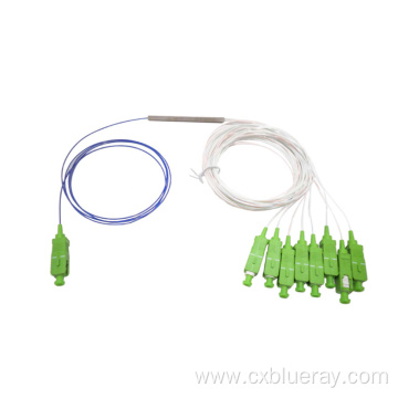 mini steel tube SC/APC fiber optic PLC Splitter